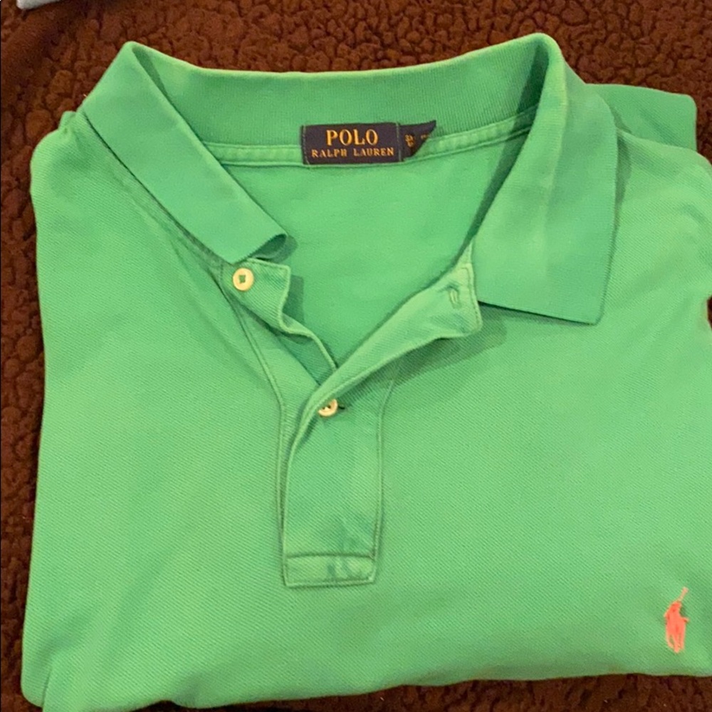 Size 3XLT Polo by Ralph Lauren Green short sleeve